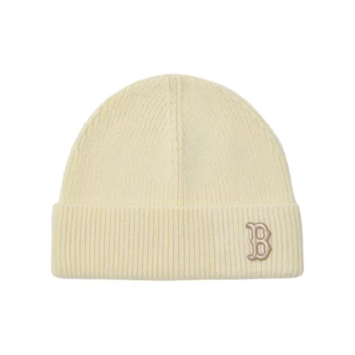 Mlb Base Logo Нейлон Шерпова Шапка Унисекс Кремовый