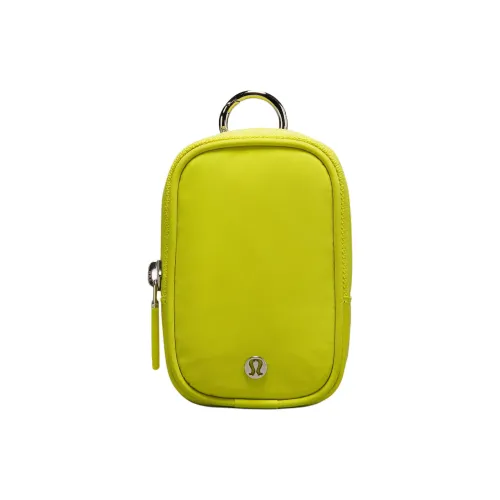 lululemon Переработанный материал Нейлон Key Pouch Обычный Унисекс Желтый Змеиный принт Камень