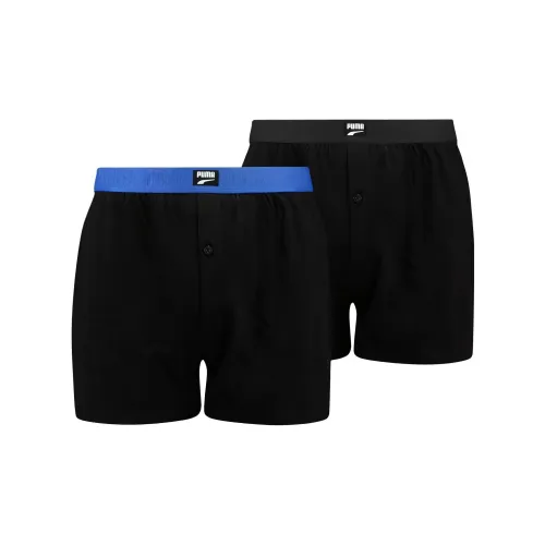 PUMA Мужской Свободный крой Джерси Боксер 2 шт. Мужское нижнее белье 2 шт. Черное