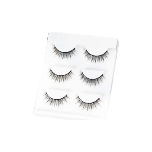 JIANYINGSHU Увеличивающие Милый Девушка Накладные ресницы Glue Style Крест Стиль 3 пары коробка