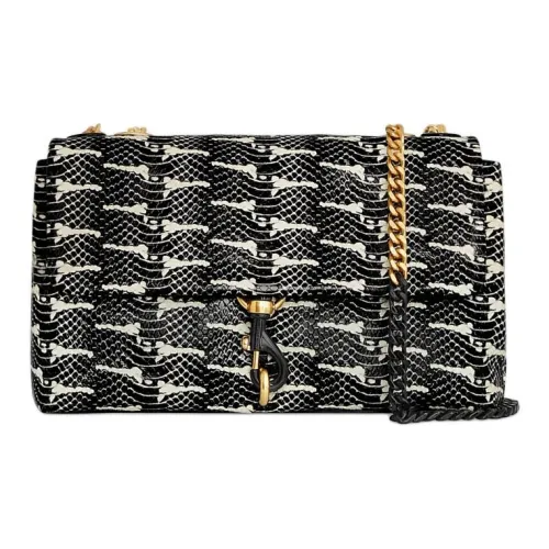 REBECCA MINKOFF Edie Сумка через плечо из натуральной кожи среднего размера женская черная и белая