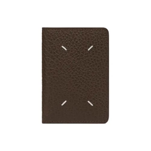 Maison Margiela Рельефная Телячья Кожа Держатель для Карт Женские Коричневый