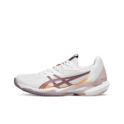 Asics Solution Speed FF 3 Устойчивые к истиранию Низкие Кроссовки для тенниса Женские Серый Фиолетовый