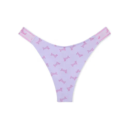 Victoria's Secret Розовый логотип Хлопок HIGH Нога Стринг PANTY PCDDP Нижнее белье Женские 1 шт Фиолетовый
