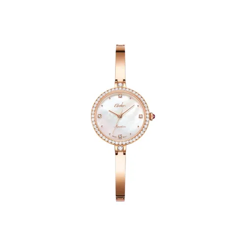 EBOHR Кварцевый механизм Часы Женские Жемчужная раковина Циферблат