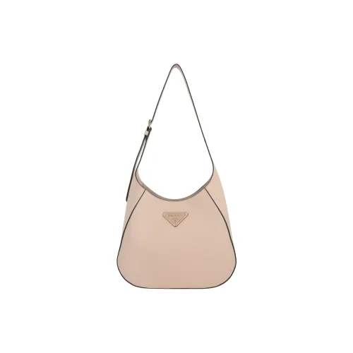 PRADA Сумка-хобо из коровьей кожи сумка сумка через плечо среднего размера женская светло-бежевая