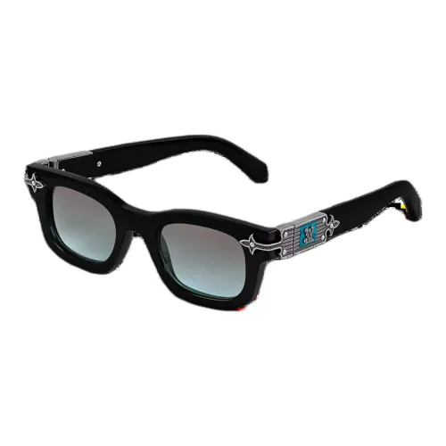 LOUIS VUITTON Ацетат Нерегулярная форма Солнцезащитные очки Унисекс Черный