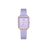 Розовая оболочка, фиолетовый циферблат с фиолетовым ремешком