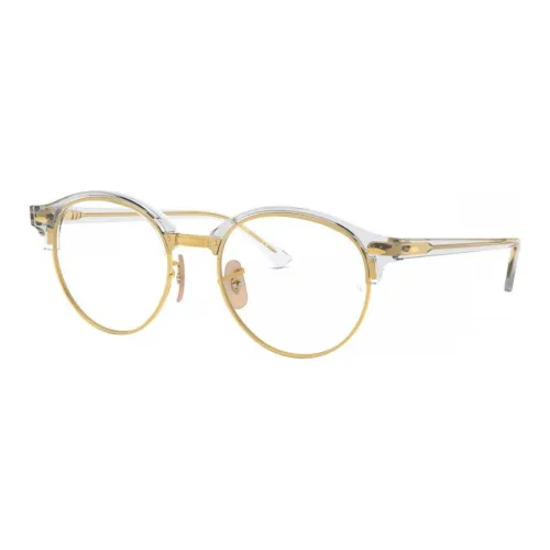 RayBan Пластик Круглые Оправы для очков Унисекс Прозрачный Золотой