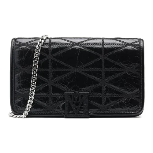 MCM Travia Visetos Тисненая кожа Одно плечо Через плечо Клатч Большой Женский Черный