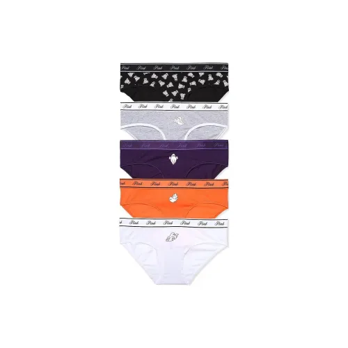 Victoria's Secret Розовый 5 пар No Show Cheeky ПЕНДЕКС Весна Базовый Нижнее белье Женские 5 пар Многоцветный