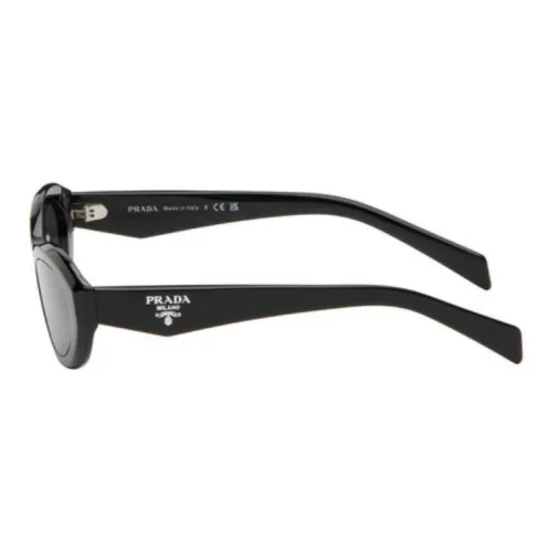 PRADA Ацетат OVAL SUNGLASSES Мужской Черный