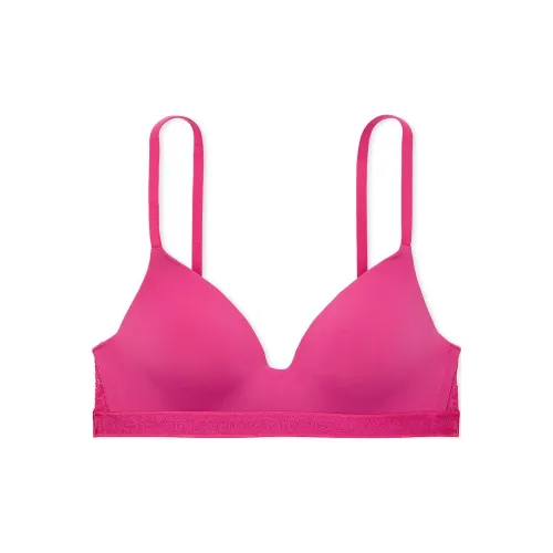 Victoria's Secret The T Рубашка Легко Подкладанный Беспроводной Бюстгальтер LUSCIOUS Розовый Бюстгальтер Женские Сладкий стиль Розовый