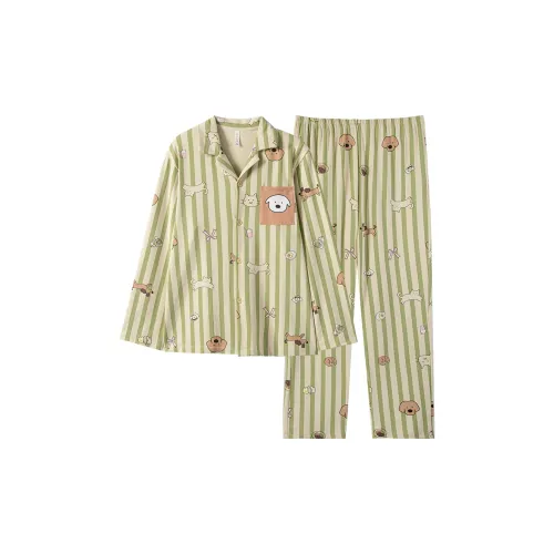 ROUKEER Пижамный комплект мужской светло-зеленый