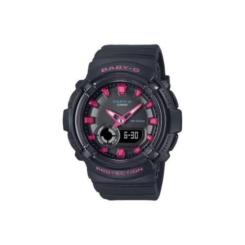 CASIO BGA 280 Collection Кварцевый механизм Смольный ремешок Часы Мужские Черный циферблат