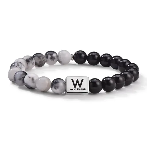 WEST ISLAND Браслеты из черного агата Унисекс