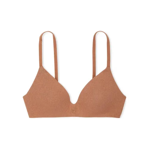 Victoria's Secret The T Рубашка Легко Подкладанный Беспроводной Бюстгальтер Карамельный Бюстгальтер Женские Пралине