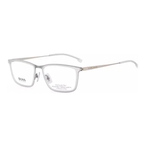 HUGO BOSS Alloy Rectangular Eyeglass Frames Men's Silver White HUGO BOSS Сплав Прямоугольные Оправы для очков Мужские Серебряный Белый