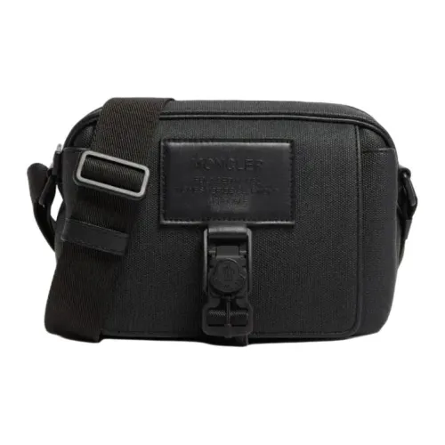 Moncler Покрытый холст Сумка через плечо Мужская Черная