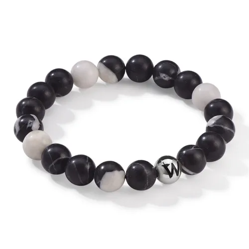 WEST ISLAND Черный Белый Зебра Камень Браслеты Унисекс