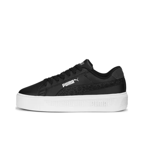 PUMA Smash Platform v3 Low Топ Скейтборд Кроссовки Женские Черные
