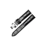 Чёрный Чёрная нить - Серебряная Двойная Застёжка-бабочка