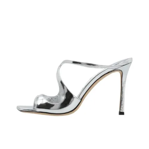 Jimmy Choo Anise Слипоны 9,5 см Женские Серебряные