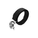 Серебряный корпус, черный ремешок