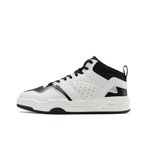 PEAK Классическое наследие Устойчивый к истиранию Bottom Resistant MID Скейтбординг Кроссовки Женские Белый Черный