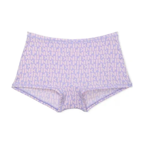 Victoria's Secret Розовый хлопок Boyshort трусы Фиолетовый Cloud Pink с логотипом принт нижнее белье Женское 1 упаковка Фиолетовый