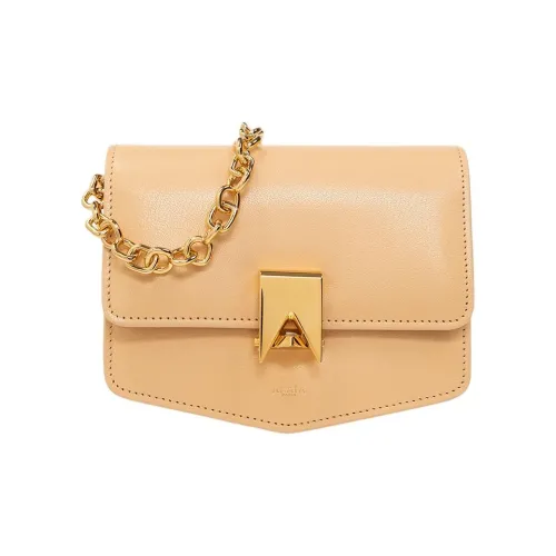 Alaia Сумка через плечо из козьей кожи маленькая женская бежевая