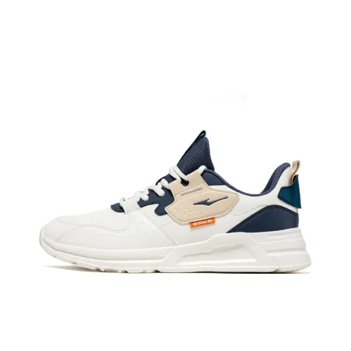 Erke Амортизация Легкий Противоскользящий Низкий Топ Casual Мужской Белый Синий