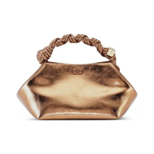 GANNI Переработанная кожа Сумка через плечо Маленькая Женская Золотая