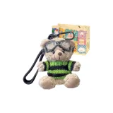 Бурый медведь в очках + зеленая одежда в коробке