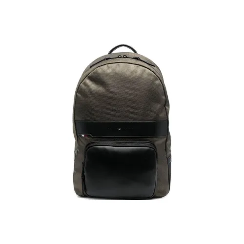 Tommy Hilfiger Полиуретан Ноутбук Сумка Рюкзак Стандартный Мужской Черный Зеленый Многоцветный