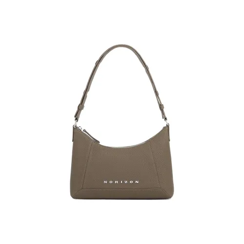 NORIZON Full Корова Крупнозернистая текстура Ines Сумка-хобо Сумка через плечо Подмышечная Сумка-хобо Женская Пустыня Умбра