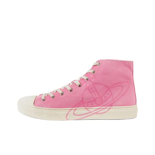 Vivienne Westwood Canvas Shoes High Top Pink Women's