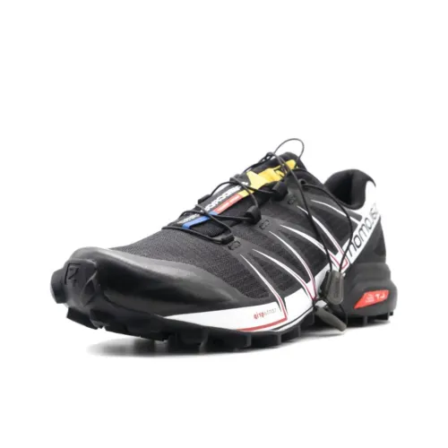 SALOMON SPEEDCROSS PRO Устойчивые к истиранию низкие кроссовки для бега по пересеченной местности Мужские Черный Белый