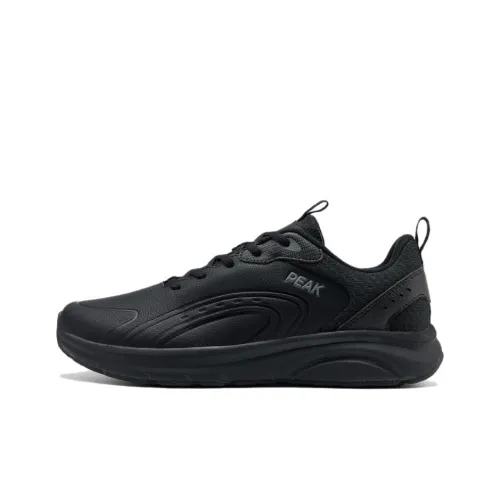 PEAK Slip-resistant Abrasion-resistant Low Top Casual Running Shoes Men's Black PEAK Противоскользящие Износостойкие Низкие Топ Повседневные Беговые Кроссовки Мужские Черные