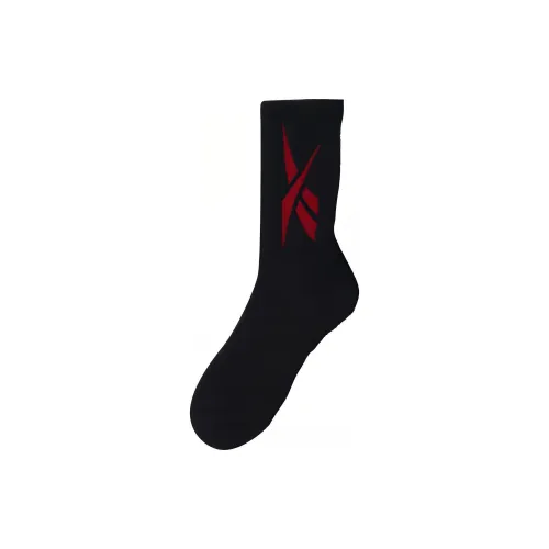 Reebok 1 упаковка черные мужские носки до икры MID