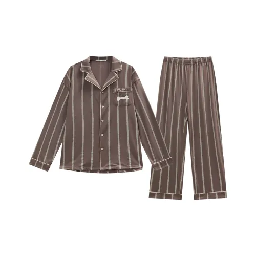 GUKOO Кофейный Мужской Пижамный Комплект