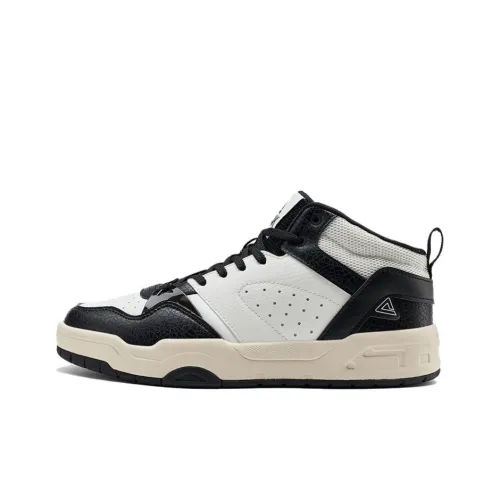 PEAK Аbrasion Resistant Bottom Resistant MID Скейтбординг Кроссовки Мужские Черный Белый