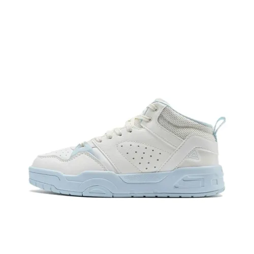 PEAK Классическое наследие Устойчивый к истиранию Bottom Resistant MID Топ Скейтборд Кроссовки Женские Белый Синий