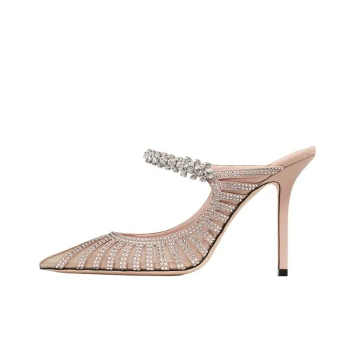 Jimmy Choo Bing Домашние тапочки 10 см Женские Розовый