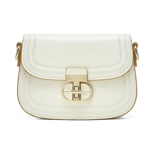 JOSINY ПУ (полиуретан) Седло Сумка Сумка через плечо Маленькая Женская Экрю Желтая