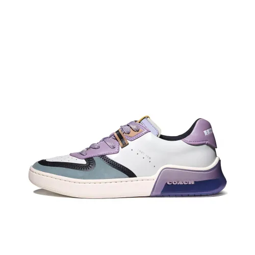 COACH CitySole Court Low Top Стильные Скейтбординги Женские Фиолетовый