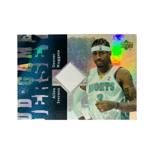 Верхняя Дека 2006-07 Айверсон 76 Лица Использованная на играх Лазерная карта Карта с изображением Джерси Карта Access Спортивные карты 1 шт