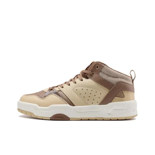 PEAK Классическое наследие Устойчивый к истиранию Bottom Resistant MID Топ Скейтборд Кроссовки Мужской Коричневый