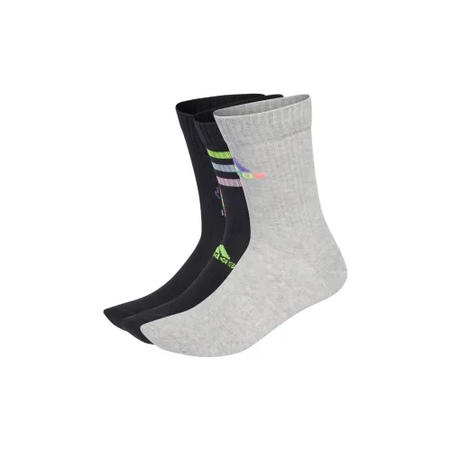 Adidas 3 шт Белый+Черный+Черный Унисекс MID Носки до икры