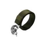 Серебряная голова с армейским зеленым ремнем